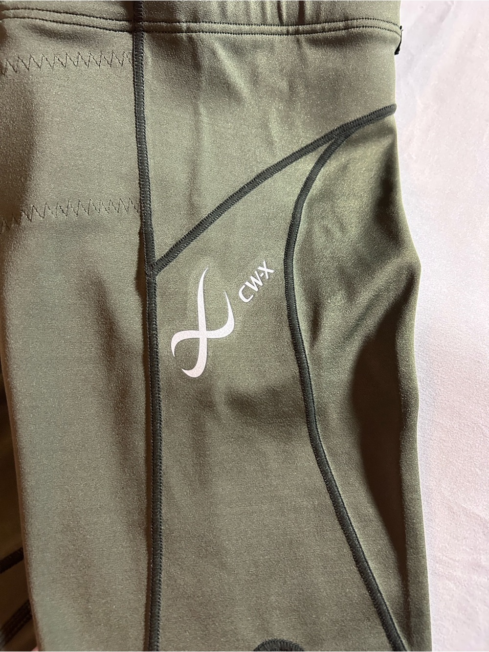 CW-X Compression Capri Leggings Olive Green Size XS - Picture 4 of 8